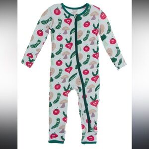 Kickee Pants Veggie Print Romper